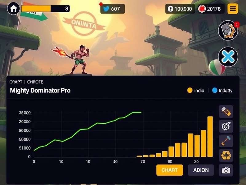 Mighty Dominator Pro gameplay screenshot showing character and environment